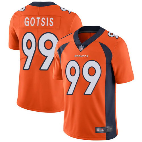 Men Denver Broncos 99 Adam Gotsis Orange Team Color Vapor Untouchable Limited Player Football NFL Jersey